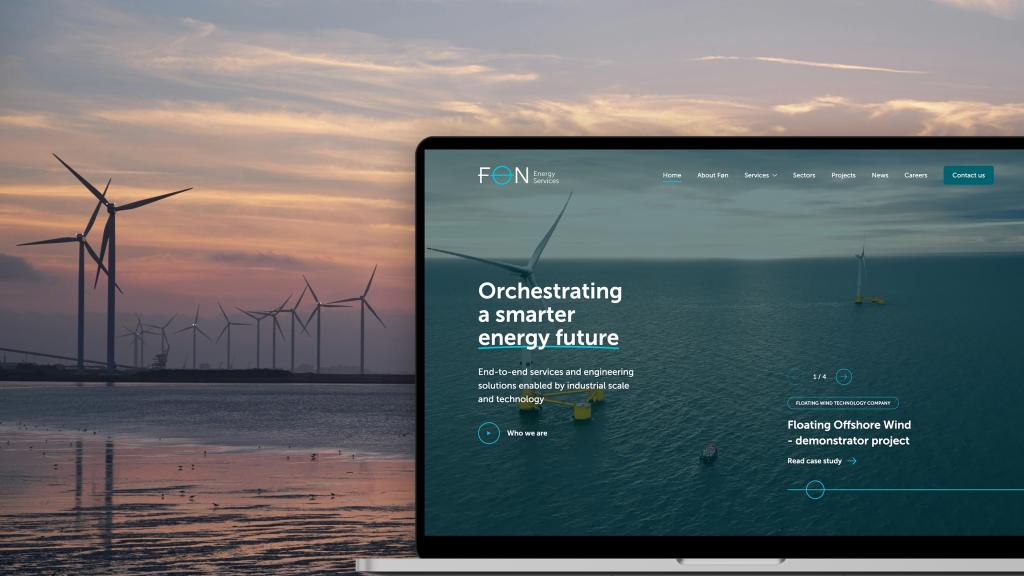 Craft CMS brochure website design for offshore wind company